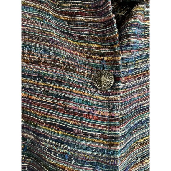 Don’t Mess With Texas Silk Blend Multi Colored Small Button Up Jacket - Picture 5 of 10